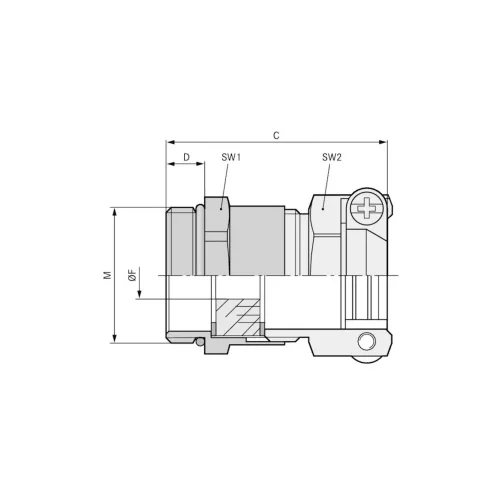  Kabelska uvodnica M20 mesing prirodne boje LappKabel SKINDICHT SKZ-M 20X1,5/11 50 kom.