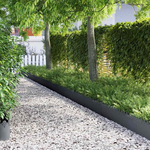 vidaXL Robniki za trato 10 pcs Antracit 103 x 0,05 x 22 cm Jeklo Cene