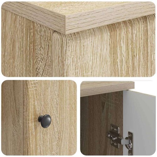  Stol Hrast sonoma 142 5 x 50 x 75 cm Konstruirano drvo - Hrast sonoma Slike