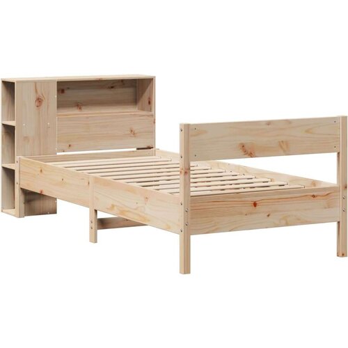  Krevet s regalom za knjige bez madraca 75x190 cm borovina Slike