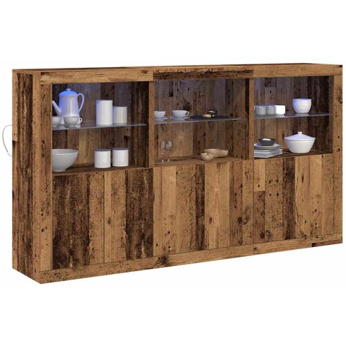  LED komoda Staro drvo 181,5 x 37 x 100 cm Konstruirano drvo Slike