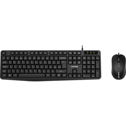 Canyon SET-1 EN Keyboard+Mouse Wired Black Cijene