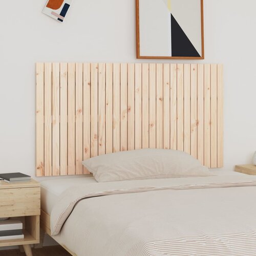VidaXL Stensko posteljno vzglavje 166x3x90 cm trdna borovina Slike
