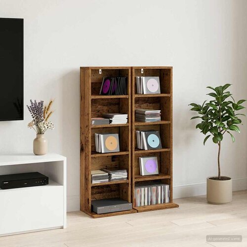 Cd ormar 2 kom. Staro drvo 33 x 23,5 x 97,5 cm Cene