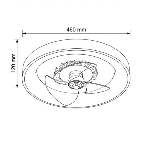 Brilagi LED prigu&amp;scaron;iva stropni ventilator LED/34W/230V prečnik 46 cm braon + daljinski upravljač Slike