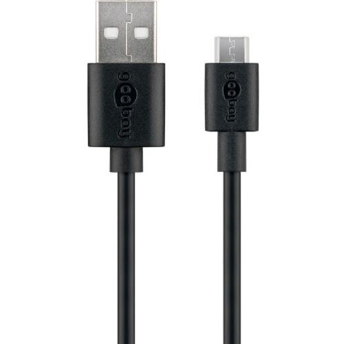 Goobay USB (Type A) / microUSB (Type B) 1m črn polnilni kabel Cene
