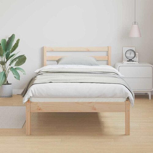  Krevetna konstrukcija s uzglavljem Smeđa 215,5 x 85,5 x 69,5 cm Slike