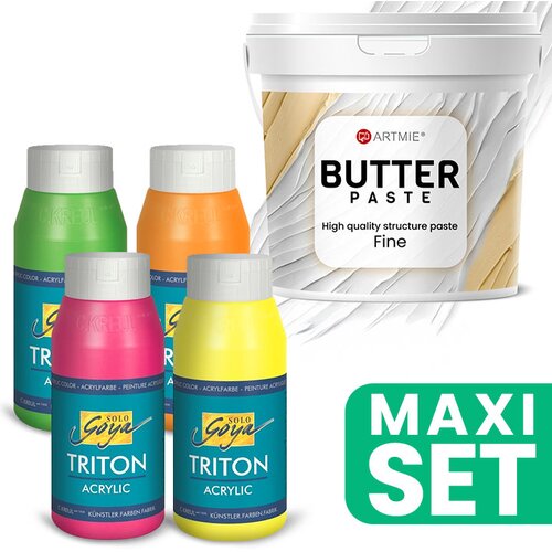 Artmie puter 3D pasta i TRITON set akrilnih boja - fluorescentne nijanse Cene