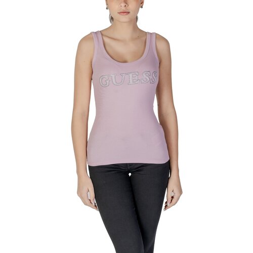 Guess Majice brez rokavov SL EMBELLISHED LOGO W5GP29 KA0H1 Vijolična Slike