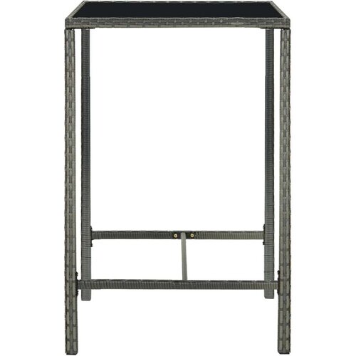  Vrtni barski stol sivi 70 x 70 x 110 cm od poliratana i stakla Slike