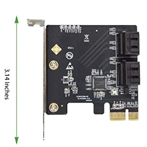 E-green PCI-Express kontroler 4-port SATA III int. Kartica marvel 88SE9215 Chipset Slike