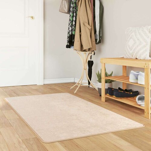  Tepih Print Krema 200 x 80 cm Poliester i PVC - Krema 80 x 200 cm Cijene