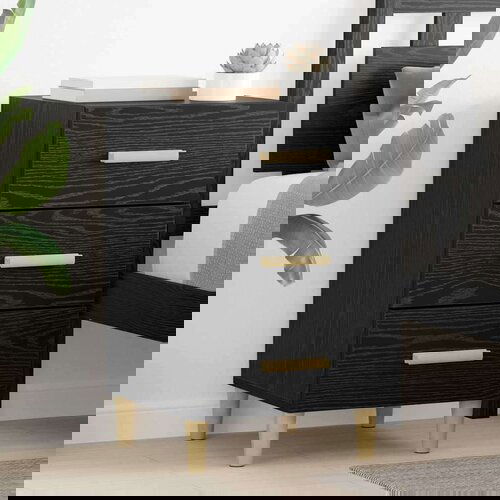 vidaXL Noćni ormar Crni hrast 40 x 40 x 66 cm Konstruirano drvo Cijene