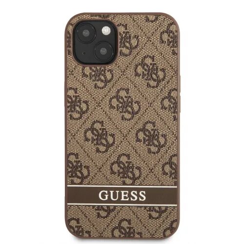 Guess GUHCP13MP4SNW silikonski ovitek za iphone 13 6.1 - rjav Slike