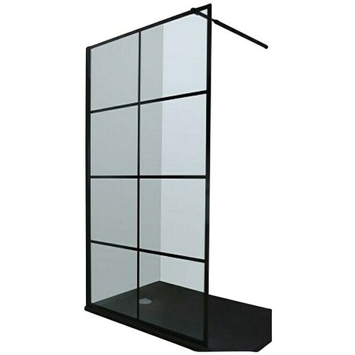 AQUAART Tu&amp;scaron; stijena Vetro Cubo (Crne boje, &amp;Scaron; x V: 110 x 200 cm, Debljina: 8 mm) Slike
