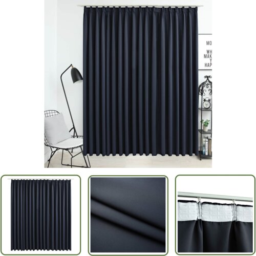  The Living Store Zatemnitvena zavesa z obe&amp;scaron;ali antracitna 290x245 cm - Zavesa, (21744180) Slike