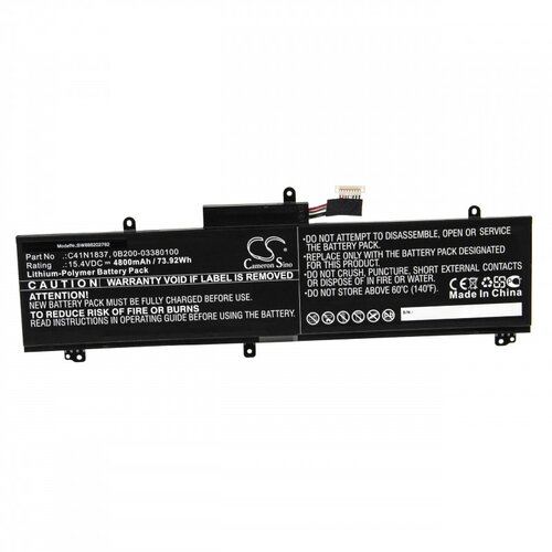 VHBW Baterija za Asus ROG Zephryus S GX502 / Zephyrus G GA502, C41N1837, 4800 mAh Slike