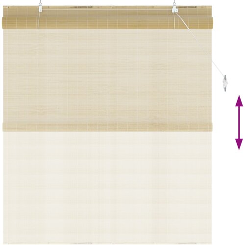 Rolo zavjesa Prirodna 130 x 160 cm Bambus Slike