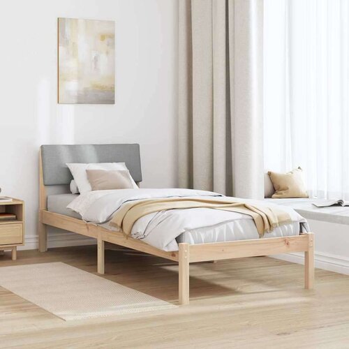  Okvir kreveta s uzglavljem Smeđa i svijetlo siva 75 x 190 cm Slike