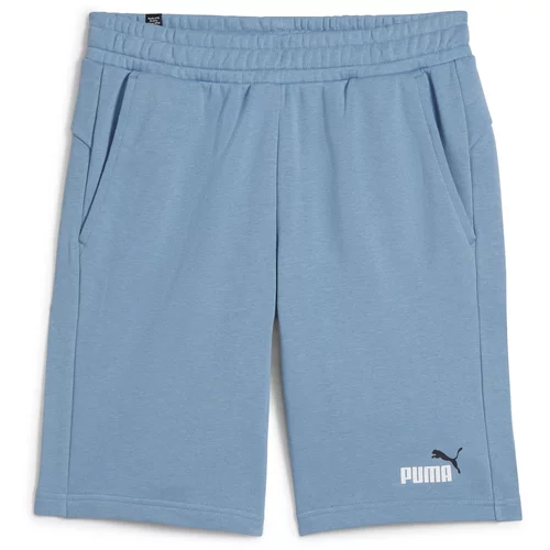 Puma Športne hlače 'ESS+' svetlo modra / črna / bela