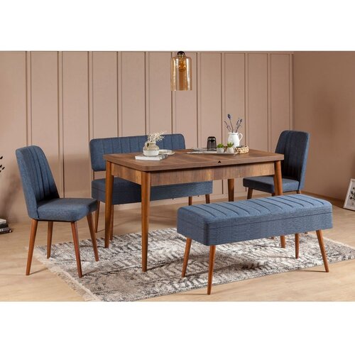  Trpezarijski set vina 1048 4 walnutdark blue Cene