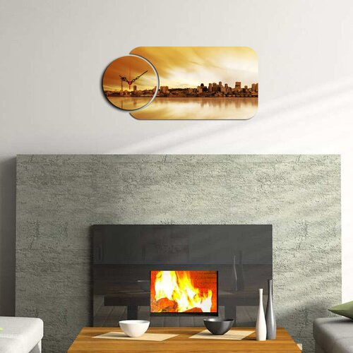 Wallity zidni sat YMS-46, 68x32 cm, 2 dela Cene
