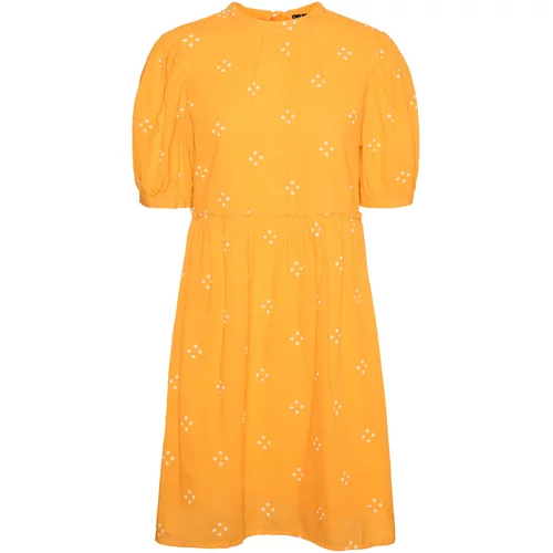 Vero Moda Obleka 'Asta' temno oranžna / bela