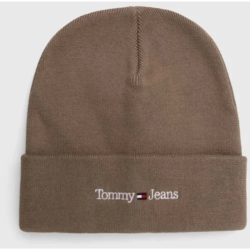 Tommy Jeans Kapa boja: bež, od tanke pletenine