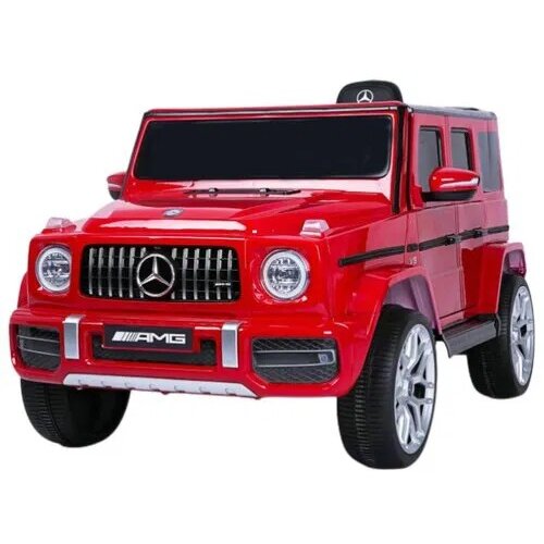  Dečiji džip Mercedes G63 sa mekim gumama i kožnim sedištem - crveni Cene
