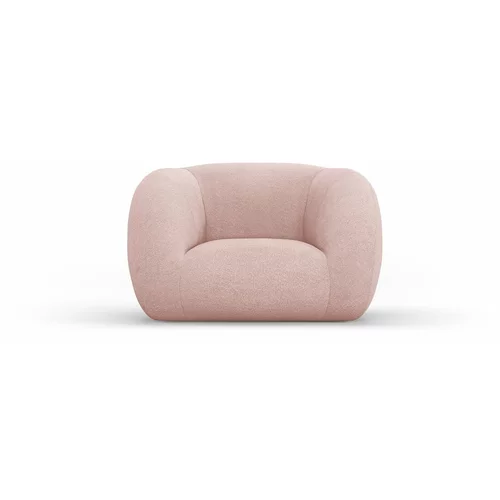 Cosmopolitan Design Svetlo rožnat fotelj iz tkanine bouclé Essen –