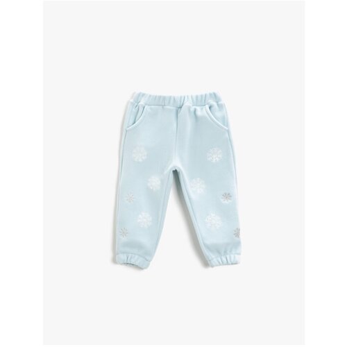 Koton Sequin Snowflake Embroidered Jogger Sweatpants Slike