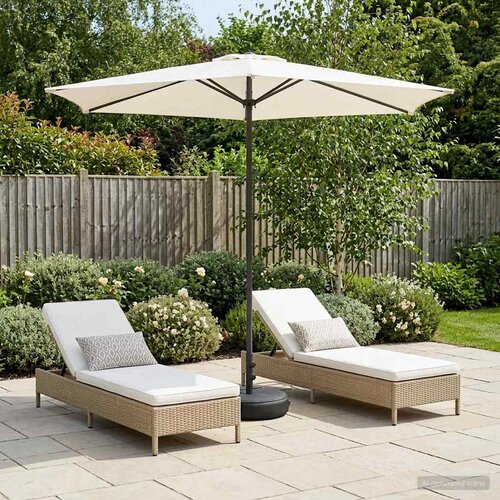  Vrtni Parasol s Podnožjem 270 x 270 cm Poliester Pravokutni Cijene
