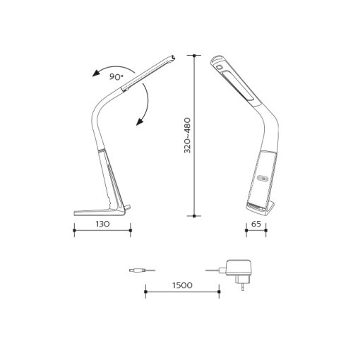  Prigu&amp;scaron;iva LED stona lampa sa bežičnim punjenjem LORD EVO LED/8W/230V bela Slike