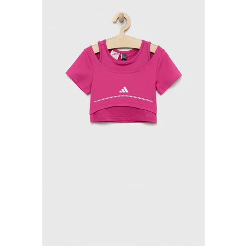 Adidas Dječja majica kratkih rukava G HIIT boja: ljubičasta