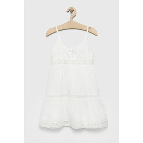 GAP Dječja haljina boja: bijela, mini, širi se prema dolje