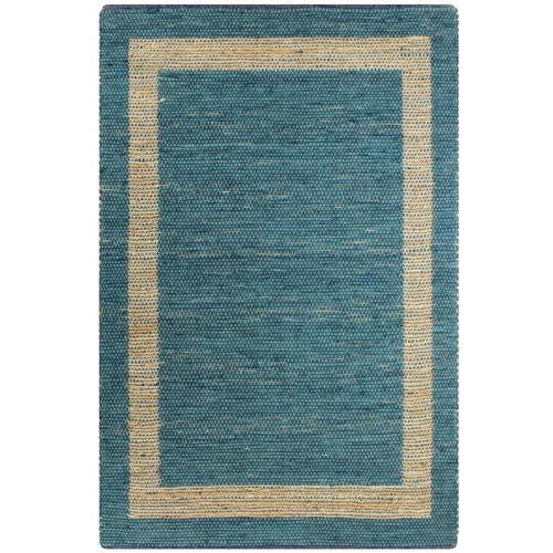  Ručno rađeni tepih od jute plavi 80 x 160 cm