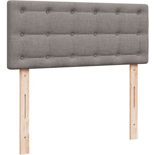 VidaXL Krevet s oprugama i madracem smeđesivi 120 x 190 cm od tkanine Slike