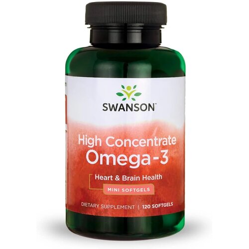 Swanson Ultra Omega-3, Visoka doza za srce i mozak, 120 kapsula Slike