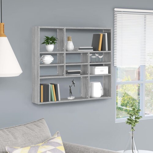 vidaXL Zidna polica boja hrasta sonome 90x16x78 cm konstruirano drvo Cijene