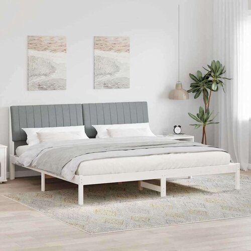 Konstrukcija postelje Bela 200 x 200 cm Masivno borovo les, (5000084697) Cene