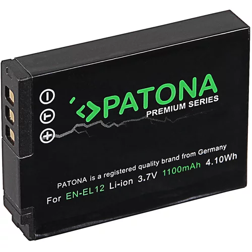 Patona Baterija EN-EL12 za Nikon Coolpix S620 / S640 / S1000 / S8000, 1100 mAh