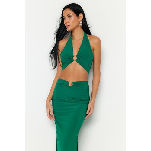 Trendyol Two-Piece Set - Green - Fitted Cene
