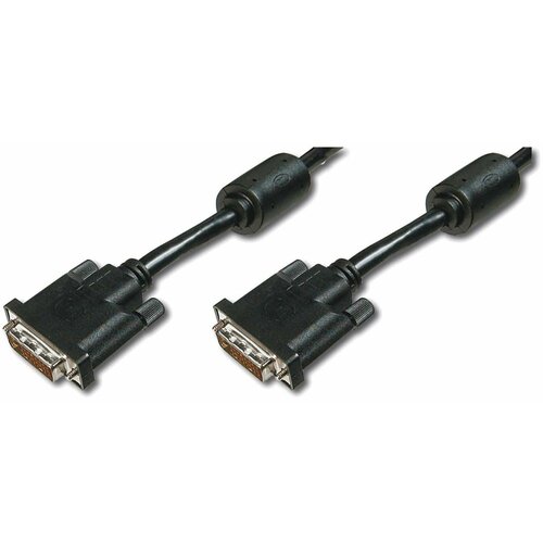 Digitus DVI priključni kabel [1x DVI-utikač 24 + 1-pol. 1x DVI-utikač 24 + 1-pol.] 5m, crn Slike