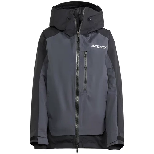 adidas Terrex Zunanja jakna 'Xperior 2L Insulated Rain.Rdy' siva / črna
