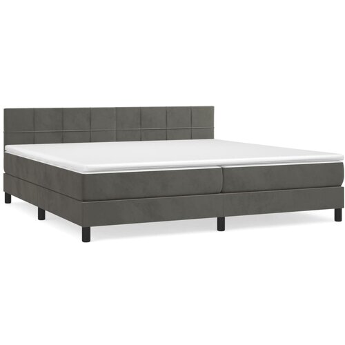 Maison Chic Box spring postelja - Vzmetna postelja z vzmetnico temno siva 200x200 cm žamet SL21358, (21892883) Cene