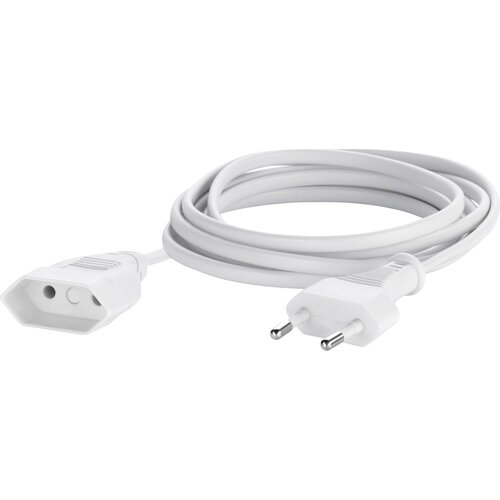 sygonix SY-5042680 tok podaljšek bela 5.00 m H03VVH2-F 2X 0\,75 mm², (20434033) Cene