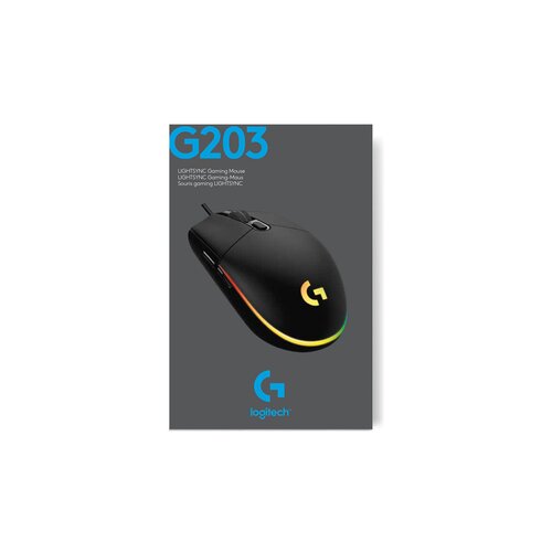 Logitech žična mi&amp;scaron;ka gaming usb G203 lightsync - črna Slike