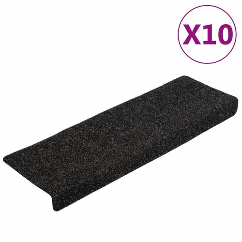 vidaXL Preproge za stopnice 10 kosov črne 65x21x4 cm, (20753495) Cene
