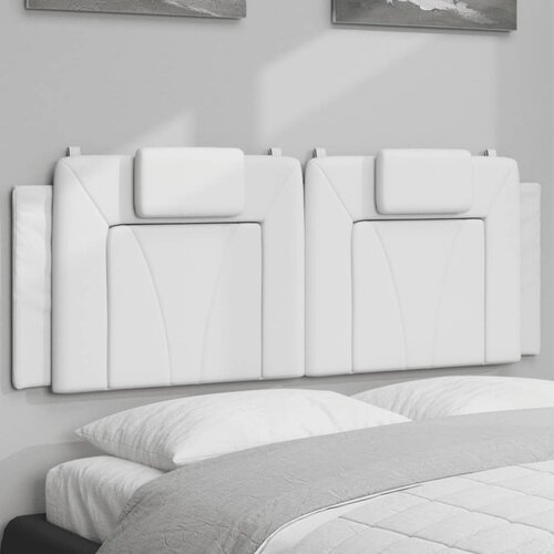vidaXL Vzglavna stranica bela 120 cm umetno usnje Cene