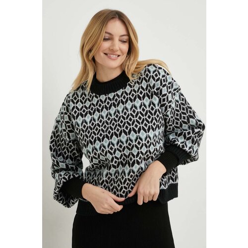 Answear Lab Pulover z volno ženski, črna barva, Slike